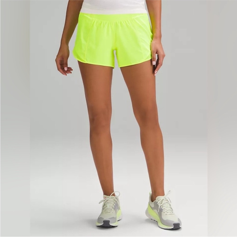 lululemon Hotty Neon Yellow Women Shorts